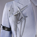 Anime Love and Deepspace Caleb Cosplay Costume Light Blue Uniform Suit - AwwwCos