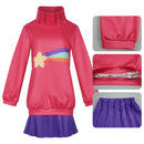 Anime Mabel Pines Cosplay Costumes Red Long Sleeve Top Purple Skirt - AwwwCos