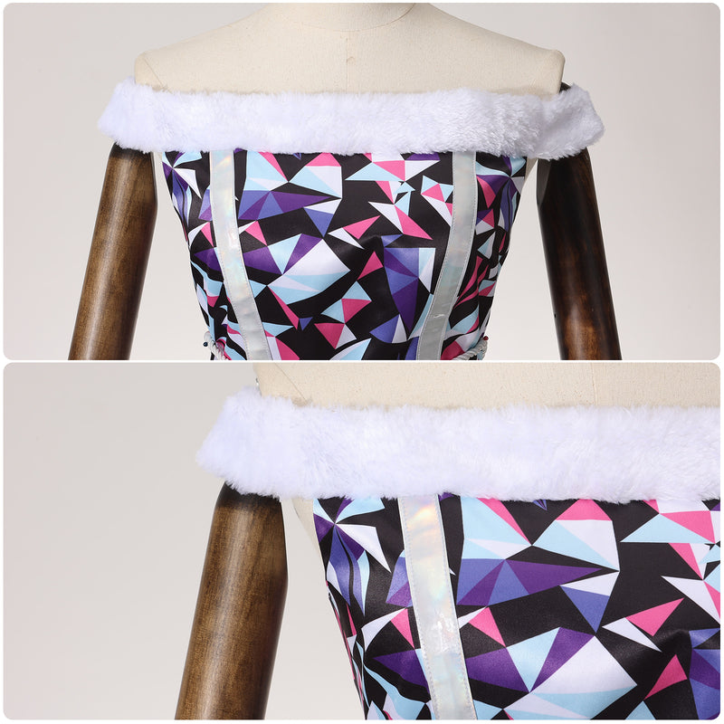Anime Monster High Abbey Bominable Cosplay Costume Mini Dress - AwwwCos