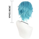 Anime Oshi no Ko Aquamarine Hoshino Cosplay Wig Short Blue Curly Hair - AwwwCos