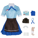 Anime Puella Magi Madoka Magica Miki Sayaka Cosplay Costume Blue Maid Uniform