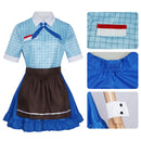 Anime Puella Magi Madoka Magica Miki Sayaka Cosplay Costume Blue Maid Uniform