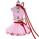 Anime Shugo Chara Hinamori Amu Cosplay Costume Pink Vest Skirt - AwwwCos