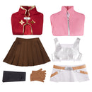 Anime Sword Art Online Yuuki Asuna Cosplay Costume Dress Shirt Skirt Vest Cloak - AwwwCos