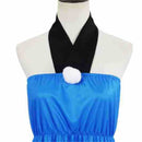 Anime The Flintstones Betty Rubble Cosplay Costume Halter Neck Blue Dress - AwwwCos