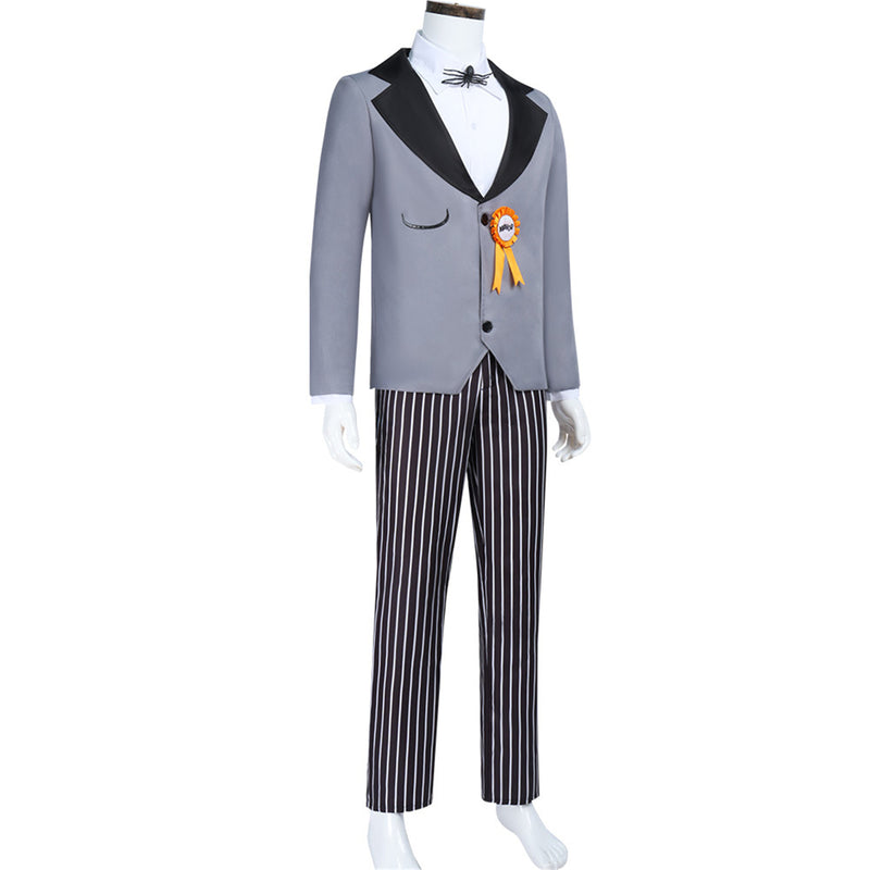 Anime The Nightmare Before Christmas Mayor Cosplay Costume Gray Uniform