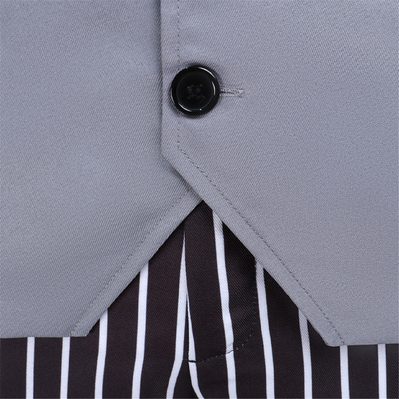 Anime The Nightmare Before Christmas Mayor Cosplay Costume Gray Uniform