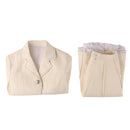 Movie Wicked Glynda Cosplay Costume Ivory Uniform Jacket Skirt - AwwwCos