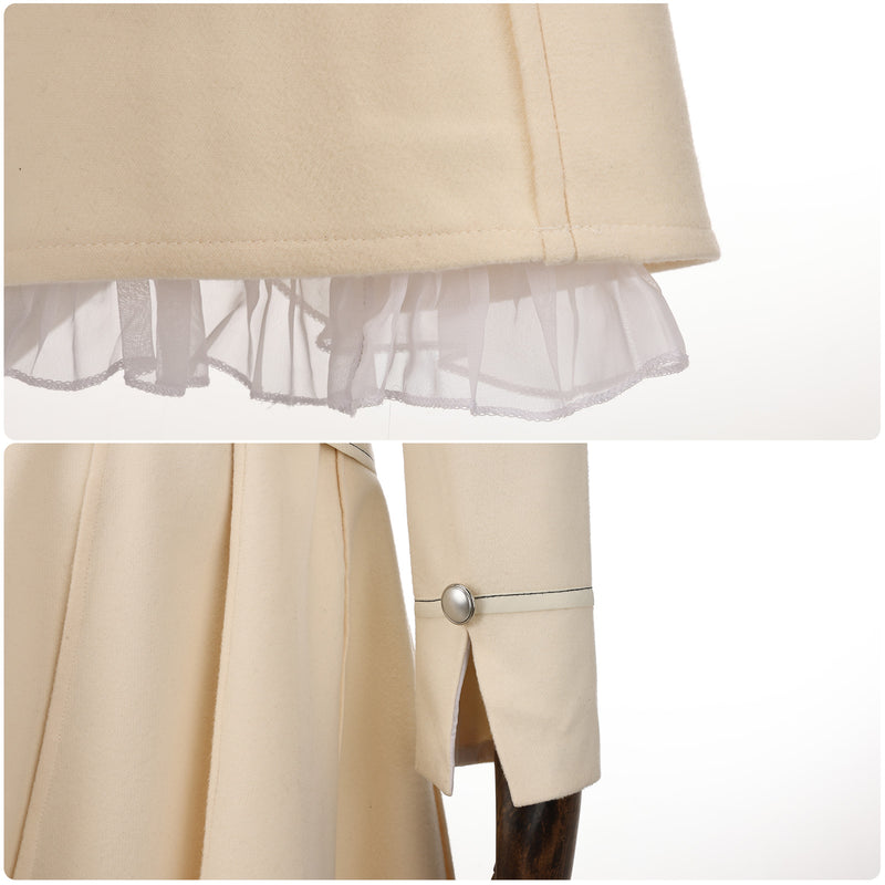 Movie Wicked Glynda Cosplay Costume Ivory Uniform Jacket Skirt - AwwwCos