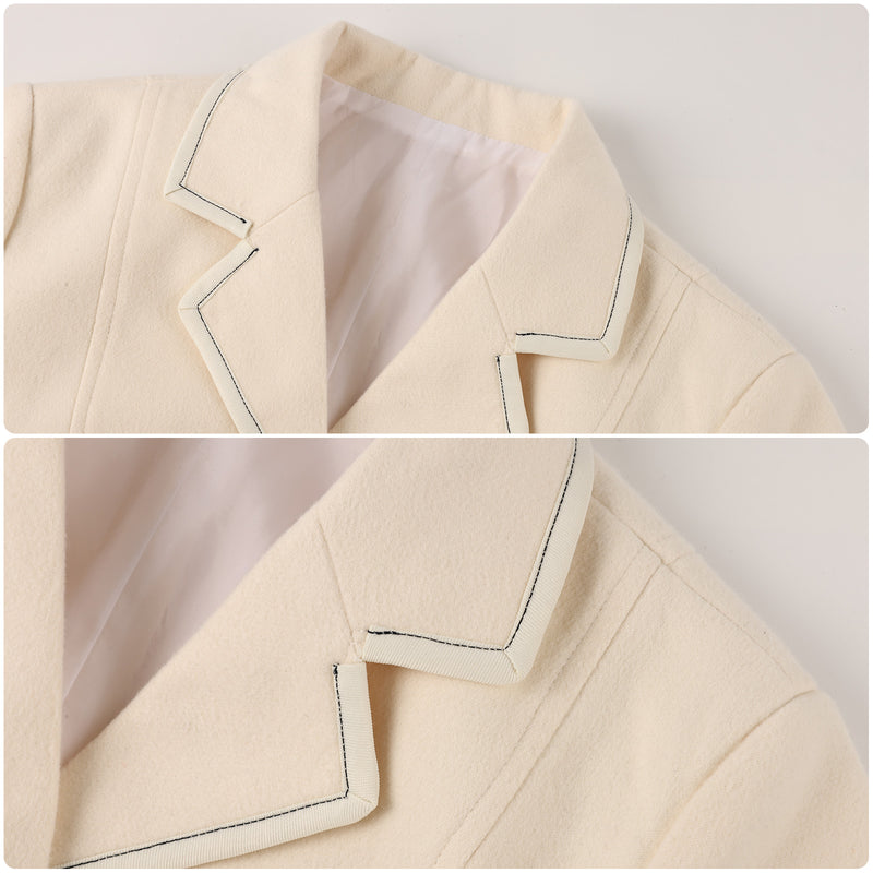 Movie Wicked Glynda Cosplay Costume Ivory Uniform Jacket Skirt - AwwwCos