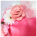 Anime Winx Club Flora Cosplay Costume Women Strapless Pink Mini Dress