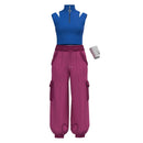 Anime Zombies 4 Victor Eddie Cosplay Costume Blue Top Red Skirt - AwwwCos