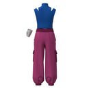 Anime Zombies 4 Victor Eddie Cosplay Costume Blue Top Red Skirt - AwwwCos