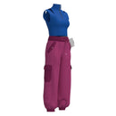 Anime Zombies 4 Victor Eddie Cosplay Costume Blue Top Red Skirt - AwwwCos