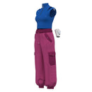 Anime Zombies 4 Victor Eddie Cosplay Costume Blue Top Red Skirt - AwwwCos