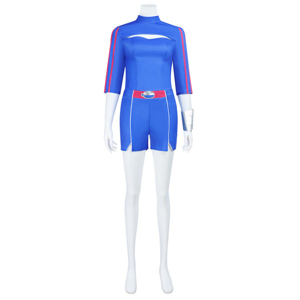 Anime Zombies Addison Cosplay Costume Blue Top Shorts