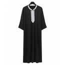 Arab Ethnic Striped Embroidered Men Casual Loose Islamic Robe - AwwwCos