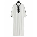 Arab Ethnic Striped Embroidered Men Casual Loose Islamic Robe - AwwwCos