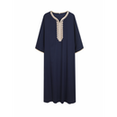 Arab Ethnic Striped Embroidered Men Casual Loose Islamic Robe - AwwwCos