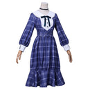 BanG Dream! Ave Mujica Wakaba Mutsumi Cosplay Costume Blue Plaid Dress