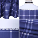 BanG Dream! Ave Mujica Wakaba Mutsumi Cosplay Costume Blue Plaid Dress