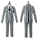 Beetlejuice Cosplay Costume Men Striped Suit Revivalism Gentleman Uniform - AwwwCos