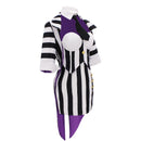 Beetlejuice Michael Keaton Cosplay Costume Female Striped Hip Hugging Dress - AwwwCos