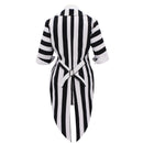 Beetlejuice Michael Keaton Cosplay Costume Female Striped Hip Hugging Dress - AwwwCos