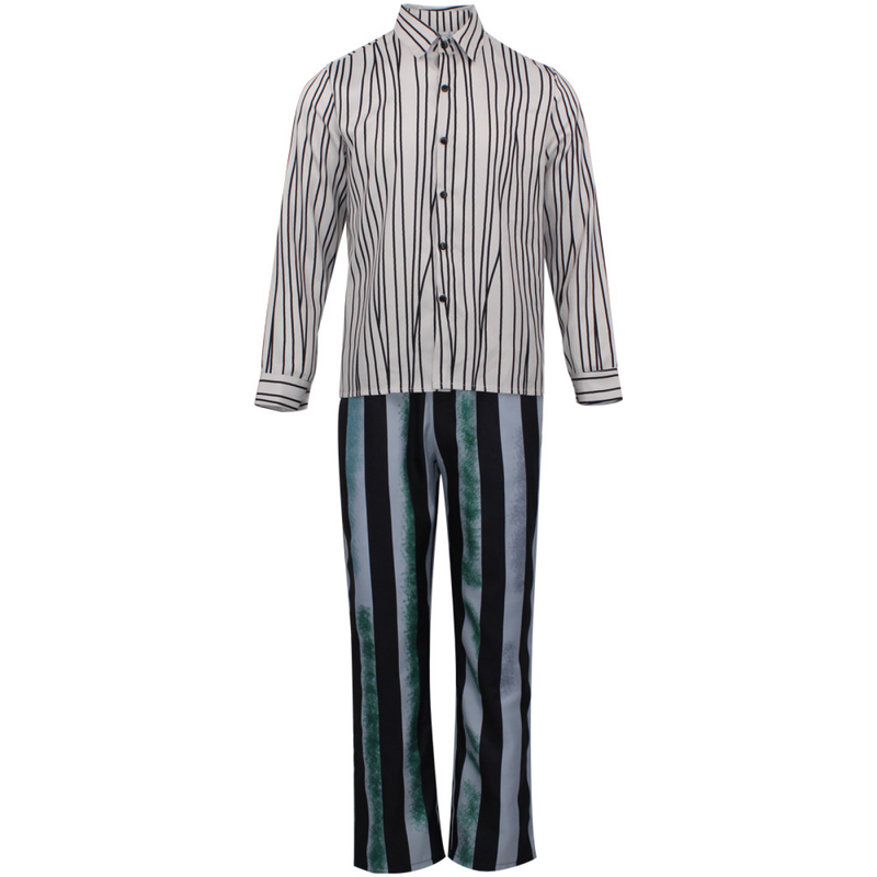 Beetlejuice Michael Keaton Cosplay Costume Horror Movie Green Suit Outfit - AwwwCos