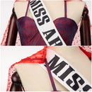 Plus Size Beetlejuice Miss Argentina Dead Receptionist Cosplay Costume - AwwwCos