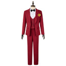 Beetlejuice Wedding Suit Cosplay Costume Men Bridegroom Red Suit