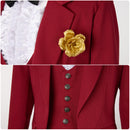 Beetlejuice Wedding Suit Cosplay Costume Men Bridegroom Red Suit