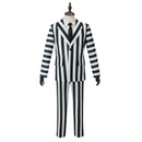 Beetlejuice Cosplay Costume Men Striped Suit Revivalism Gentleman Uniform - AwwwCos