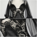 Beetlejuice Astrid Black Wedding Dress Cosplay Costume - AwwwCos