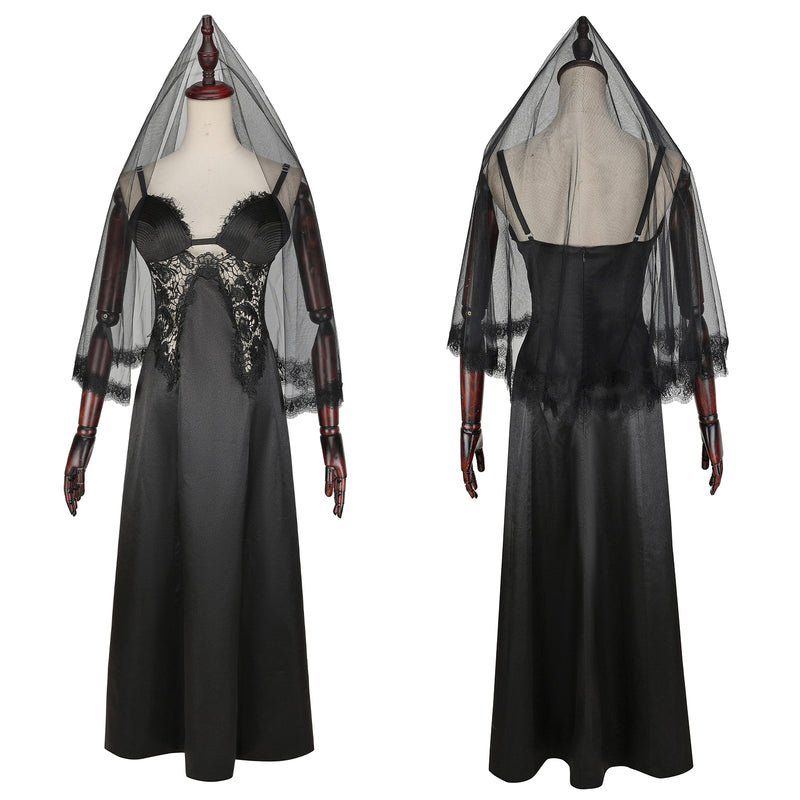 Beetlejuice Astrid Black Wedding Dress Cosplay Costume