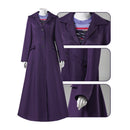 Beetlejuice Astrid Cosplay Costume Purple Dress Coat Suit - AwwwCos