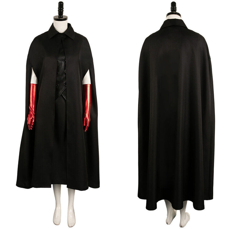Beetlejuice Costume Delia Deetz Cloak Cosplay Clothing Female Black Cape - AwwwCos