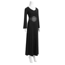 Beetlejuice Costume Lydia Black Long Dress for Women Waist Cinching Skirt