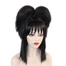 Beetlejuice Lydia Deetz Cosplay Wig Women Black Shoulder Hair