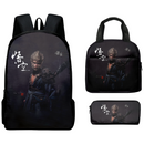 Black Myth Wukong Backpacks Set for University with Lunch Bag Pencil Case Pencil Bag - AwwwCos