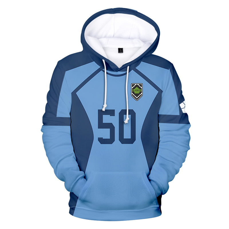 Blue Lock Yoichi Isagi Cosplay Hoodies Casual Hooded Sweatshirt Unisex Clothing - AwwwCos