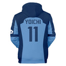 Blue Lock Yoichi Isagi Cosplay Hoodies Casual Hooded Sweatshirt Unisex Clothing - AwwwCos