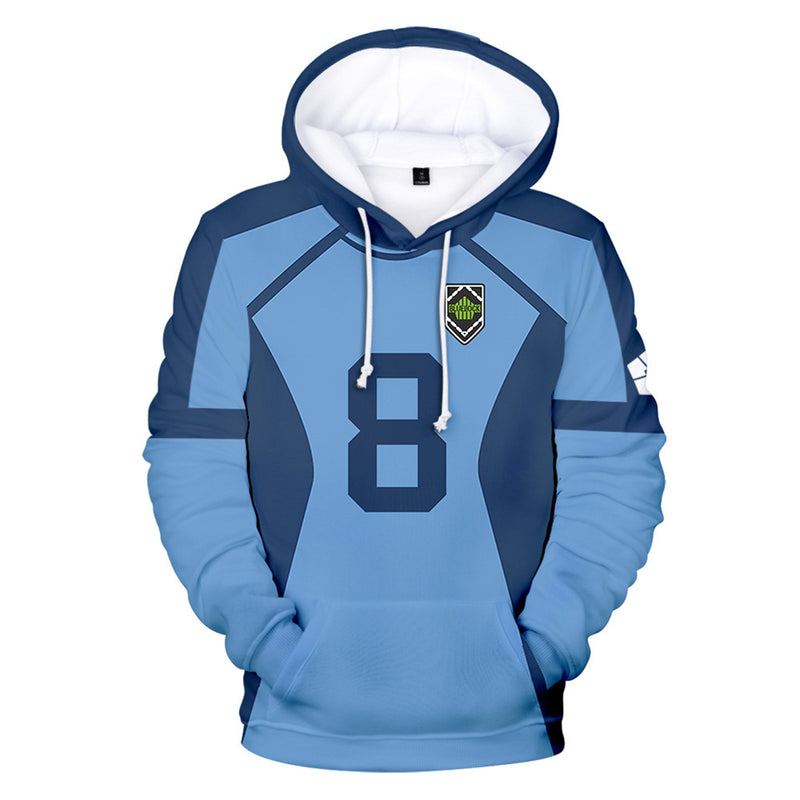 Blue Lock Yoichi Isagi Cosplay Hoodies Casual Hooded Sweatshirt Unisex Clothing - AwwwCos