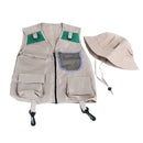Boy Girls Explorer Cosplay Costume Fishing Adventure Camping Vest Hat - AwwwCos