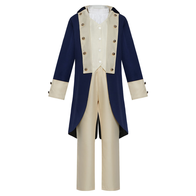 Boys Hamilton Cosplay American Colonial Uniform with Wig