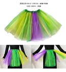 Carnival Golden Purple Green Half Face Mask Headband Feather Accessories - AwwwCos