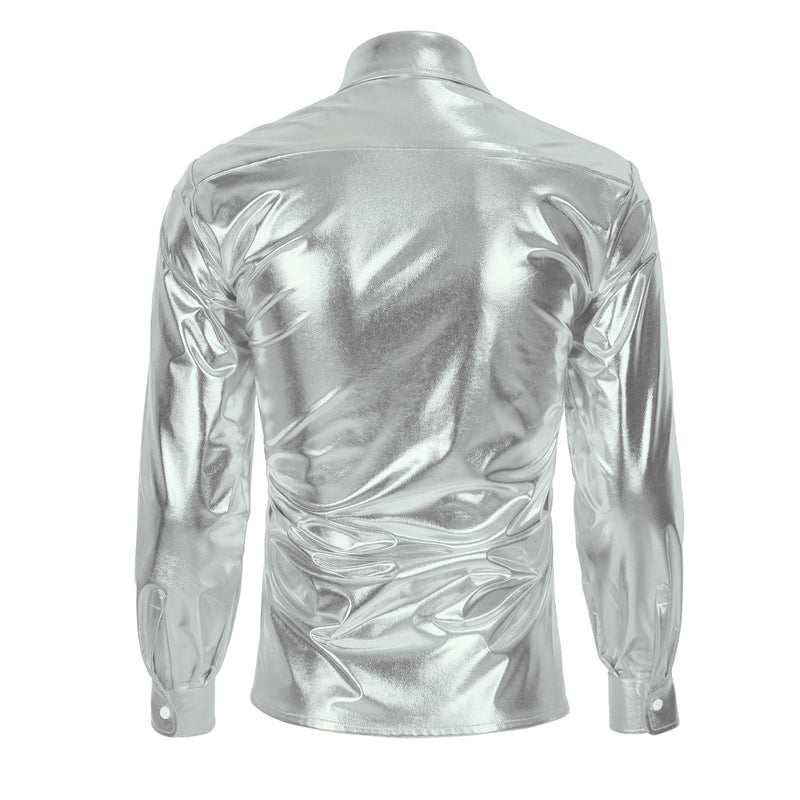 Casual Retro 70 S Men's Bright Disco Club Bar Hip Hop Party Suit - AwwwCos