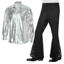Casual Retro 70 S Men's Bright Disco Club Bar Hip Hop Party Suit - AwwwCos