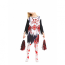 Girls Cheerleading Halloween Cosplay Costume Kids Scary Outfit Ghost Dress Accessories for Party
