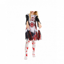 Girls Cheerleading Halloween Cosplay Costume Kids Scary Outfit Ghost Dress Accessories for Party